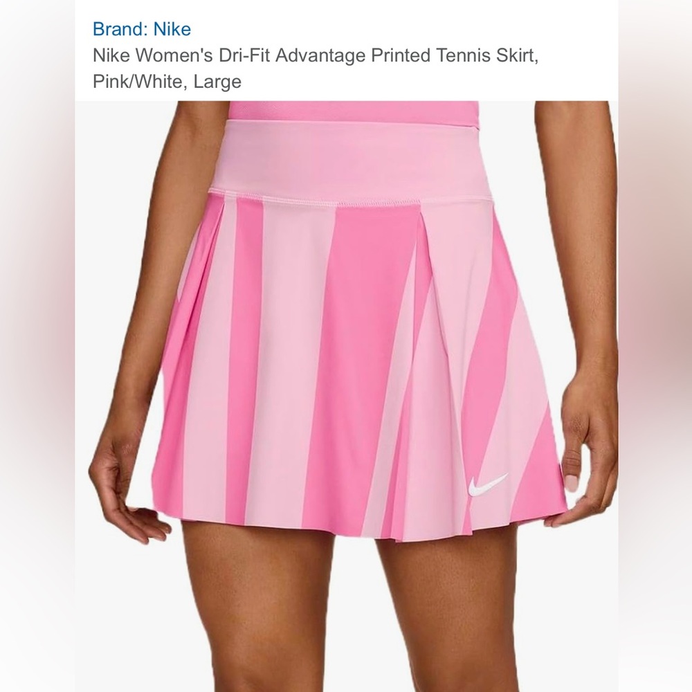 🏷️🏷️Nike Advantage Women`s Dri-FIT Printed Tennis Skirt NWT small pink